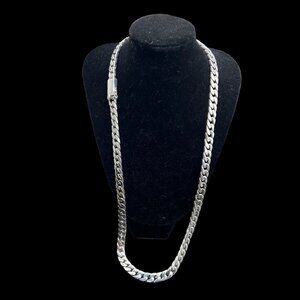 60cm*8mm Fine Jewelry Men 925 Sterling Silver Link Chain Necklace